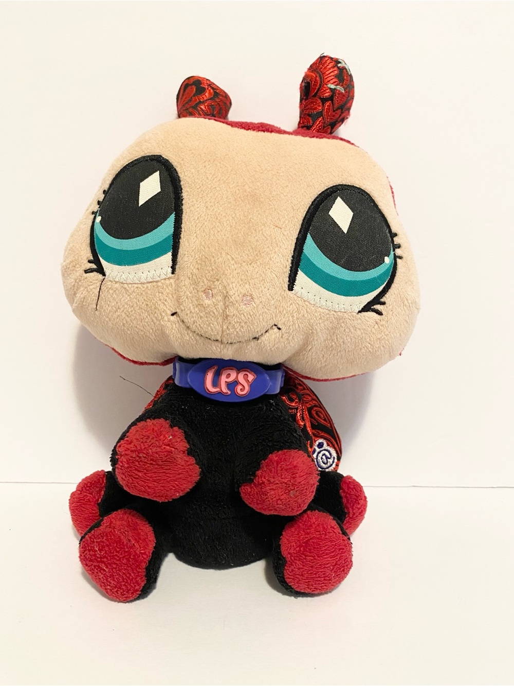 Littlest Pet Shop LPS Ladybug Plush 2007 Hasbro Stuffed Animal Toy Doll 9"
